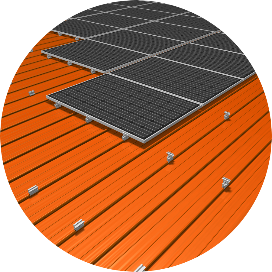 Kalzip® seam roof PV-mounting