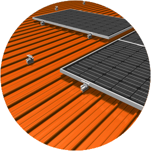 Kalzip clamps for PV mounting