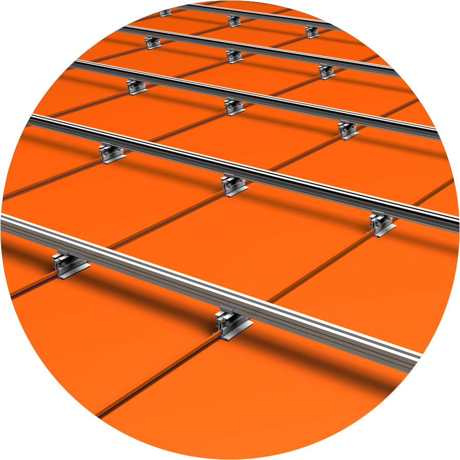 Kalzip PV-Montage mit Profilebene