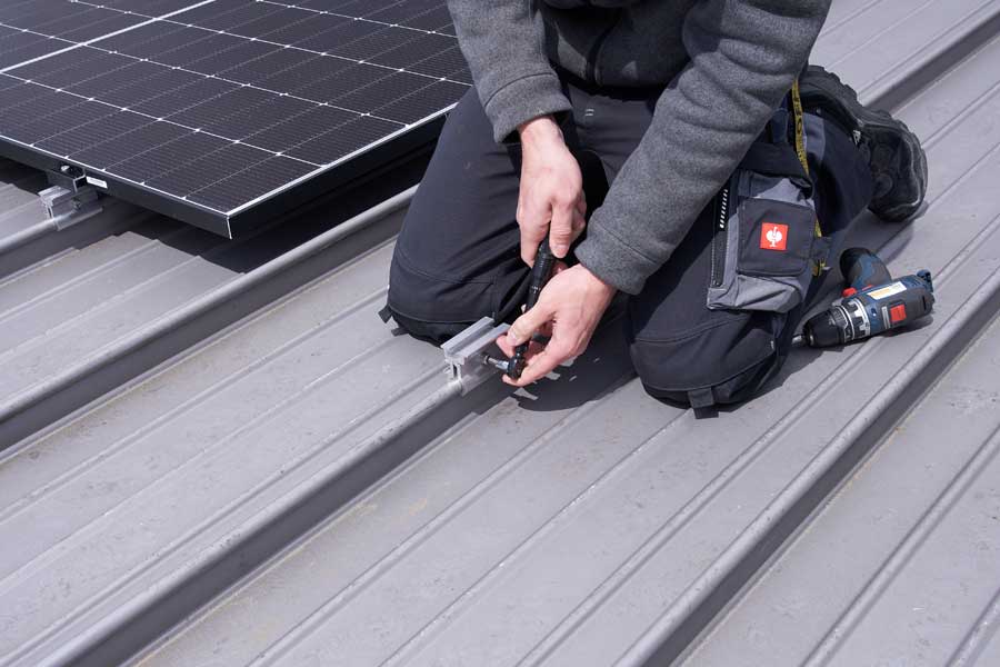 Kalzip clamps for PV mounting